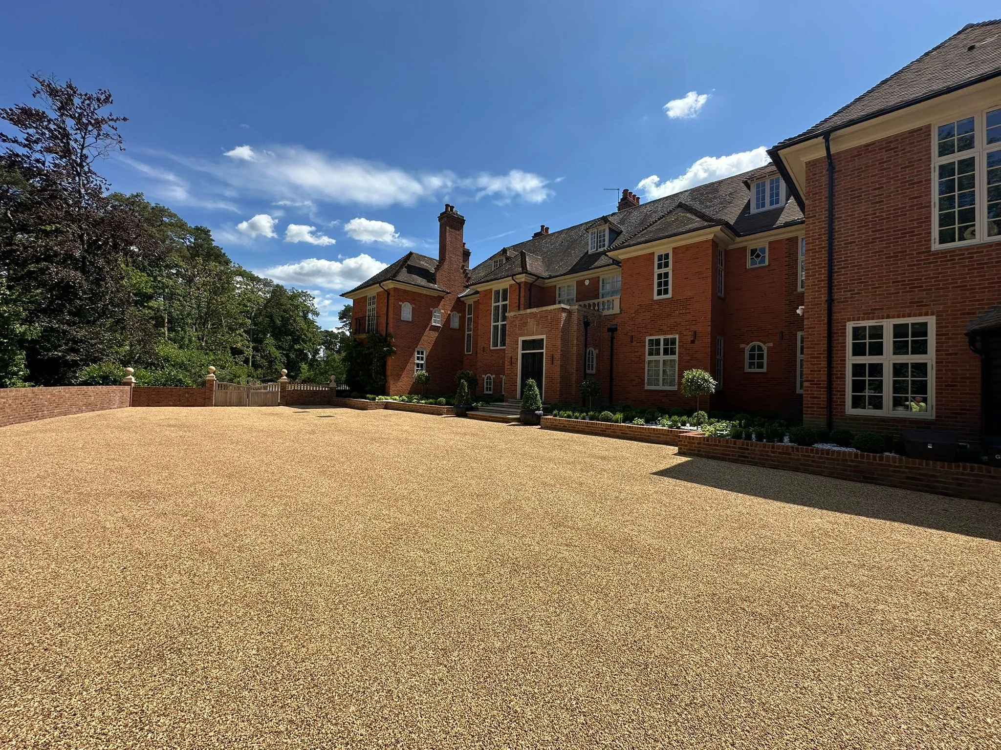 large brown new house